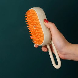 Escova a Vapor Eletrica Cao Pet Gato Cachorro Higiene Remove Pelo Bateria Recarregavel Animal de Est - 4