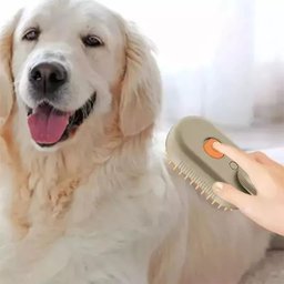 Escova a Vapor Eletrica Cao Pet Gato Cachorro Higiene Remove Pelo Bateria Recarregavel Animal de Est - 2
