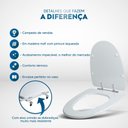 Ver imagem 3 de Assento Sanitário Century Cinza Real para Vaso Deca