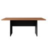 Mesa de Reunião Escritório 180cm X 80cm Pés Painel F5 Office Cor:nogal com Preto - 3