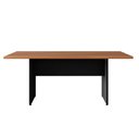 Ver imagem 3 de Mesa de Reunião Escritório 180cm X 80cm Pés Painel F5 Office Cor:nogal com Preto