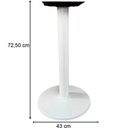 Ver imagem 3 de Mesa Zeta Ferro Branco 75 Cm (alt) Disco Redondo Tampo Mdp Redondo 70 Cm Larg X 2,5 Cm Alt Samba