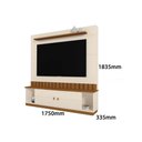 Ver imagem 5 de Home para Sala Florianopolis para TV 70" 175cm Nichos Gavetas Off White Amendoa Mobler