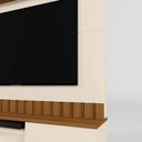 Ver imagem 2 de Home para Sala Florianopolis para TV 70" 175cm Nichos Gavetas Off White Amendoa Mobler