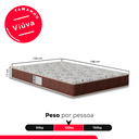 Ver imagem 2 de Colchão Viúva e-Shop Casa D33 One Face - 17x128x188cm- Suede Marrom