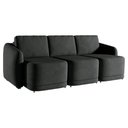 Ver imagem 6 de Sofá Cama Modulado Retrátil e Reclinável Decorativo Varsóvia 276cm Veludo Cinza Chumbo G33 - Gran Be