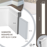 Kit 10 Barras Rodapé de Sobrepor Poliestireno 12 Cm Altura Branco Frisado (25mm X 2 Metros) - 3