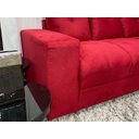 Ver imagem 4 de Sofá de Canto C/ Chaise - com 06 Lugares:vermelho