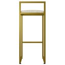 Ver mais imagens de Kit 04 Banquetas Alta Para Cozinha Sala De Jantar Hanna L02 Dourado Linho Cru - Lyam Decor