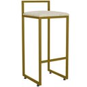 Ver imagem 3 de Kit 04 Banquetas Alta Para Cozinha Sala De Jantar Hanna L02 Dourado Linho Cru - Lyam Decor
