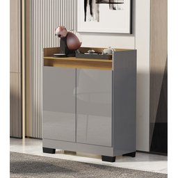 Buffet Real 2 Portas Ônix/Mel - Móveis Primus - 2