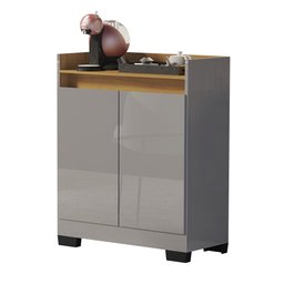 Buffet Real 2 Portas Ônix/Mel - Móveis Primus - 1