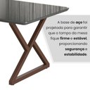 Ver imagem 7 de Mesa para Sala de Jantar Retangular 120x90cm MDF com Vidro Império Cinza/Marrom/Grafite