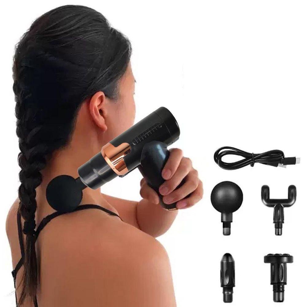 Massageador sem Fio 6 Modos 4 Pontas Massagem Relaxante Anti Estresse Alivia Dores Tensao - 6
