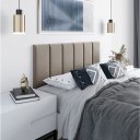 Ver imagem 1 de PAINEL CAMA BOX SUSPENSA ALINE CARAMELO 1.40