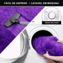 Ver imagem 2 de Tapete Saturs Shaggy Pelo Alto Roxo  Redondo 200 cm Tapete para Sala e Quarto