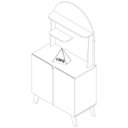 Ver imagem 4 de Aparador Cantinho Cafe 2 Portas 80 Cm 4631 Cedro Off White Arly