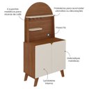 Ver imagem 7 de Aparador Cantinho Cafe 2 Portas 80 Cm 4631 Cedro Off White Arly