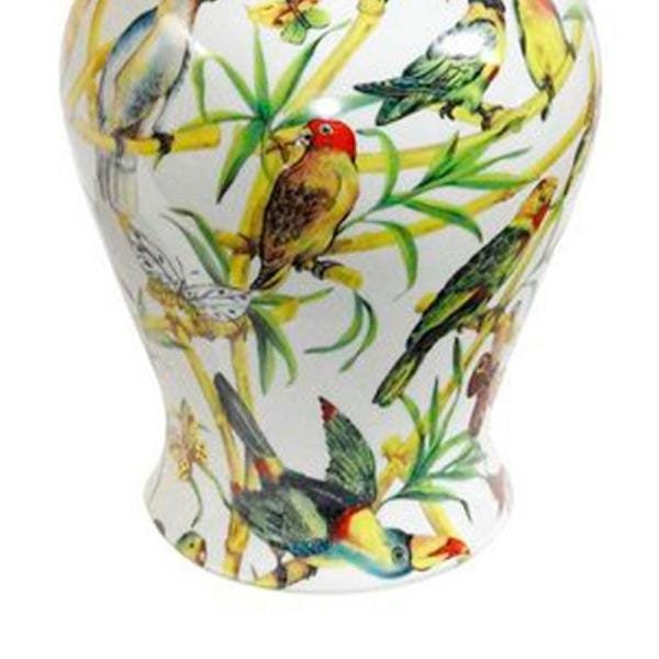 Potiche em Cerâmica Pássaros 43 cm x 23 cm - 3