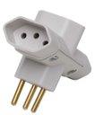Ver imagem 1 de Pino Adaptador 3 Saídas Branco 2pt 10a Kit 10 Peças Ilumi