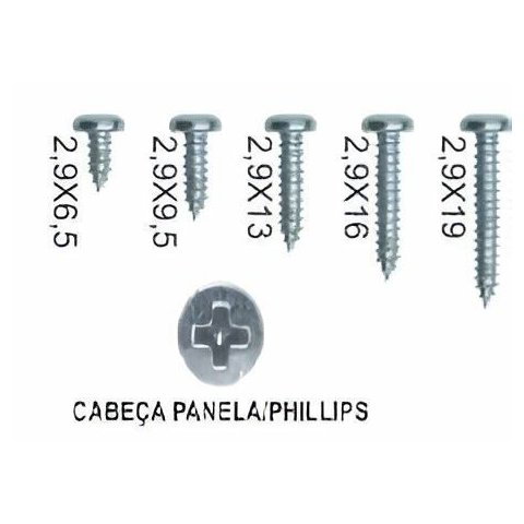 Parafuso Auto Atarraxante Philips Zincado 2.9x13 Mm Jomarca