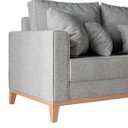 Ver imagem 5 de Sofá 2 Lugares Beny Base em Madeira Maciça Recepção Linho Cinza Kimi Design