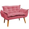 Namoradeira Decorativa para Sala Recepção Consultório Escritório Manicure Alice Suede - 1