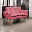 Ver imagem 2 de Namoradeira Decorativa para Sala Recepção Consultório Escritório Manicure Alice Suede