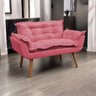 Namoradeira Decorativa para Sala Recepção Consultório Escritório Manicure Alice Suede - 2
