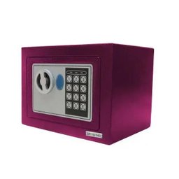Cofre Eletrônico Digital Pequeno (17x23x17cm) Pelegrin CH-17EF Em Aço Rosa - 2