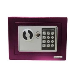 Cofre Eletrônico Digital Pequeno (17x23x17cm) Pelegrin CH-17EF Em Aço Rosa - 3