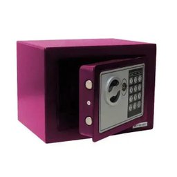 Cofre Eletrônico Digital Pequeno (17x23x17cm) Pelegrin CH-17EF Em Aço Rosa - 1