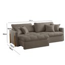 Ver imagem 2 de Sofá Cama Lisboa Retrátil e Reclinável 180cm Braço 10cm Meu Sofá Online