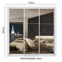 Ver imagem 4 de Guarda Roupa Casal Madesa Mônaco 3 Portas de Correr de Espelho