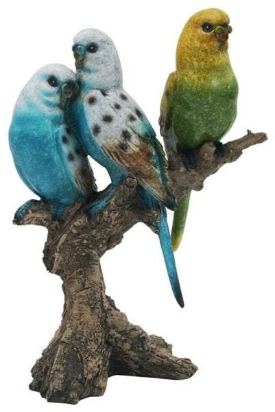 Escultura De Pássaro Em Resina Cacau - 1