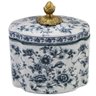 Caixa em Porcelana/Metal Azul Florido - 1