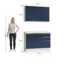 Ver imagem 4 de Armário de Cozinha Compacta 100% Mdf 120cm Branco/azul Profundo Celeste Kappesberg