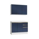 Ver imagem 2 de Armário de Cozinha Compacta 100% Mdf 120cm Branco/azul Profundo Celeste Kappesberg