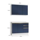 Ver imagem 3 de Armário de Cozinha Compacta 100% Mdf 120cm Branco/azul Profundo Celeste Kappesberg