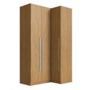 Ver imagem 1 de Guarda Roupa Modulado 100% MDF 2 Peças com Canto Reto 3 Portas Integrato Freijó