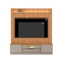 Ver imagem 4 de Rack com Painel para TV até 75 Polegadas com LED Modular Marrom 221x200cm Magnum