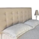 Ver imagem 3 de Cabeceira Cama Box Solteiro Botonê 15 Suede Liso Bege 90X60 RBL