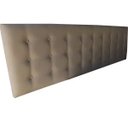 Ver imagem 2 de Cabeceira Cama Box Solteiro Botonê 15 Suede Liso Bege 90X60 RBL