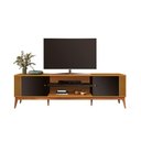 Ver imagem 6 de Rack Grécia 2 Portas 200cm Tv 75 Polegadas Ripado Lateral