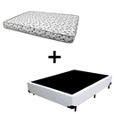 Ver imagem 1 de Cama Box Casal 138 Tecido Sintético Branco com Colchão Nápoles Espuma D33 54x138x188