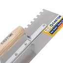 Ver imagem 7 de Kit desempenadeira de aço 12 x 35 cm lisa e dentada