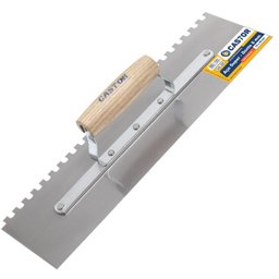 Kit desempenadeira de aço 12 x 35 cm lisa e dentada - 8