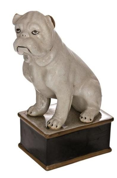 Escultura Em Porcelana Cachorro - 1