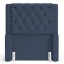 Ver imagem 3 de Cabeceira Atena para Cama Box Solteiro 90cm Capitonê com Frame Linho Azul - Desk Design