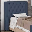 Ver imagem 2 de Cabeceira Atena para Cama Box Solteiro 90cm Capitonê com Frame Linho Azul - Desk Design